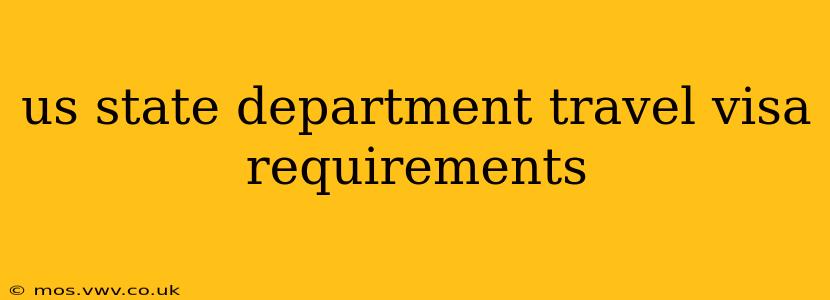 us state department travel visa requirements