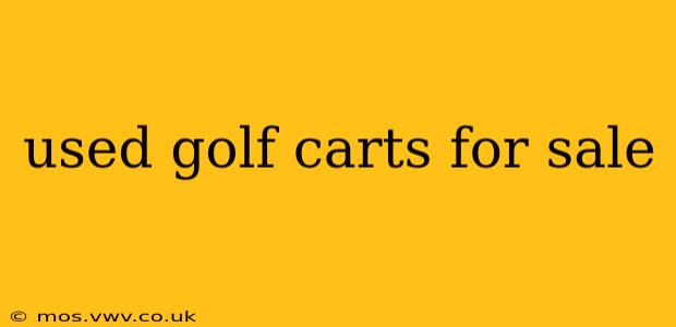 used golf carts for sale