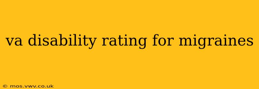 va disability rating for migraines