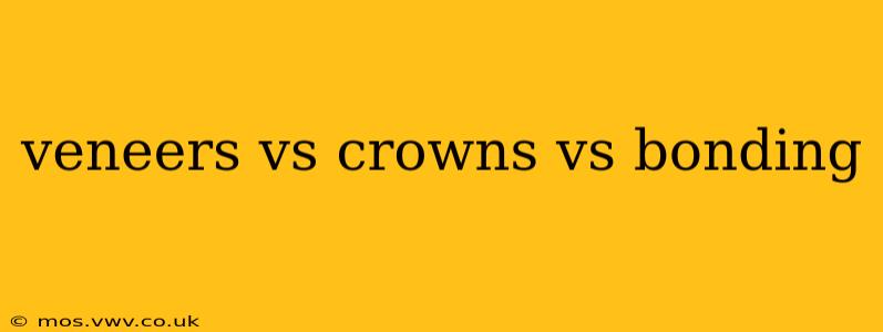 veneers vs crowns vs bonding