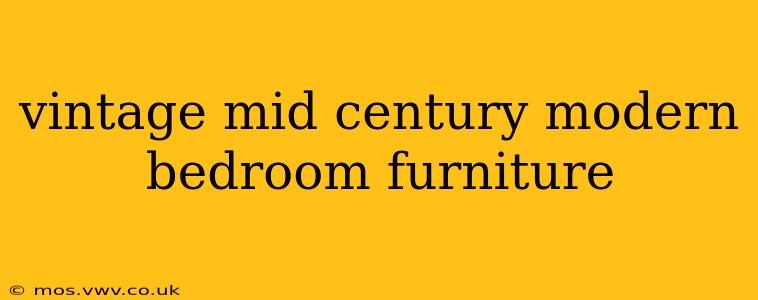 vintage mid century modern bedroom furniture