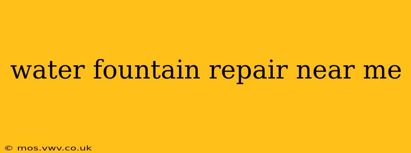water fountain repair near me