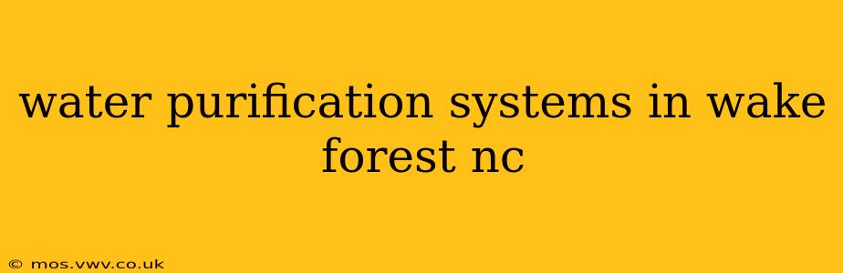 water purification systems in wake forest nc