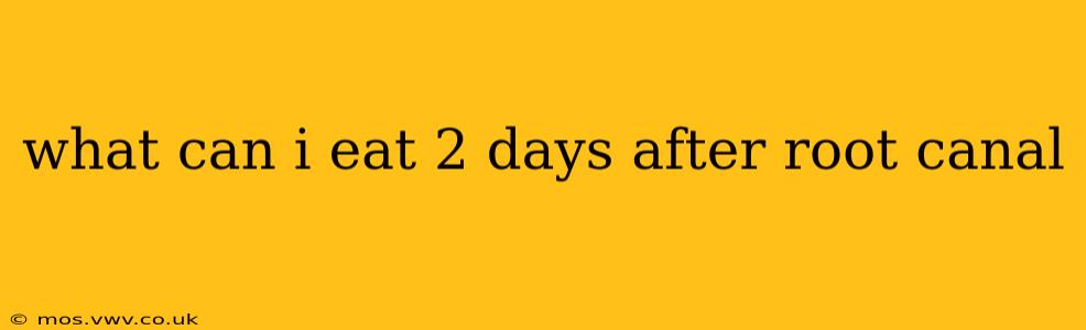 what can i eat 2 days after root canal