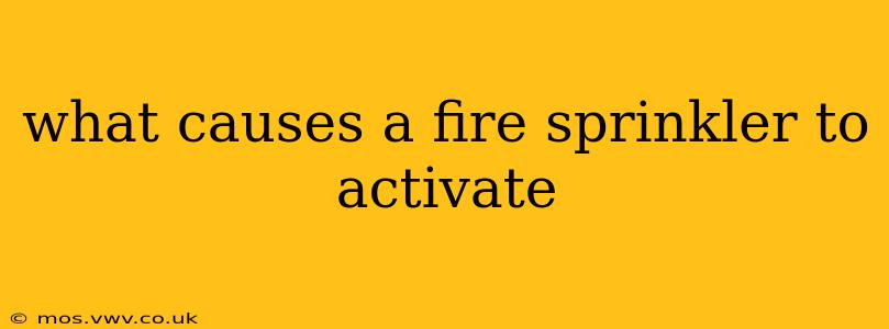 what causes a fire sprinkler to activate