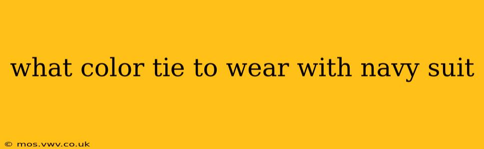 what color tie to wear with navy suit