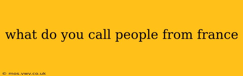 what do you call people from france