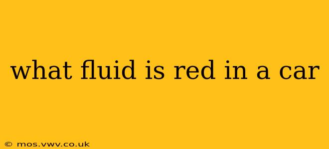what fluid is red in a car