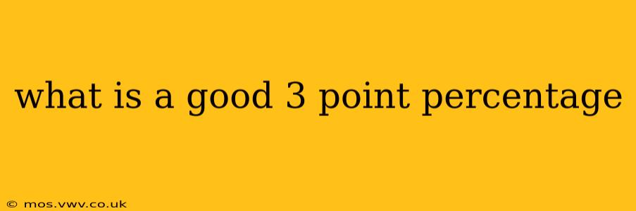 what is a good 3 point percentage