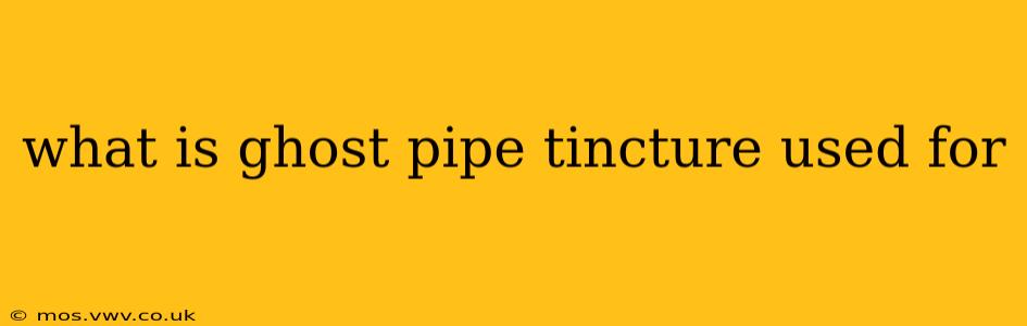 what is ghost pipe tincture used for