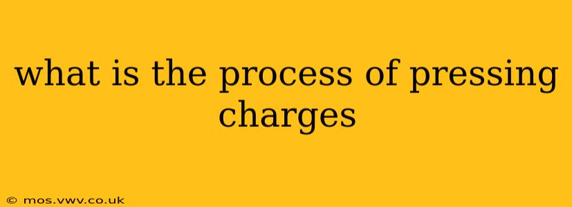 what is the process of pressing charges