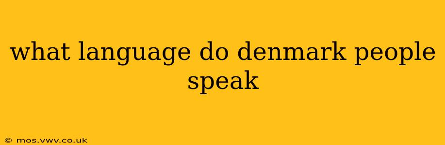 what language do denmark people speak