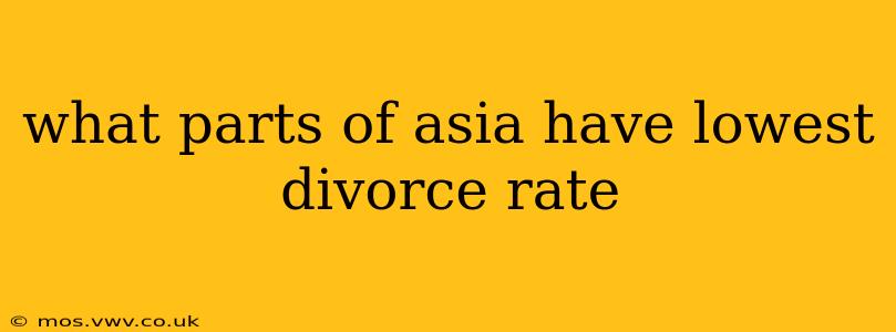 what parts of asia have lowest divorce rate