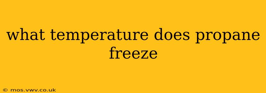 what temperature does propane freeze