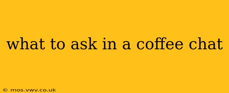 what to ask in a coffee chat