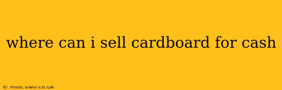 where can i sell cardboard for cash