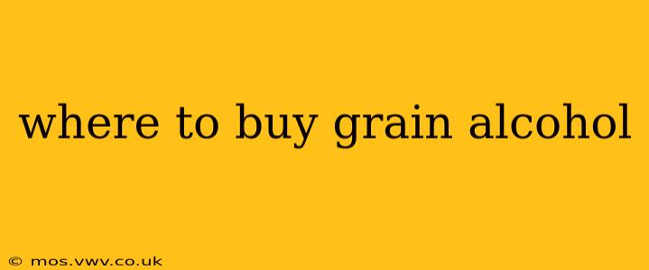 where to buy grain alcohol