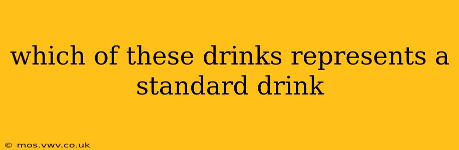 which of these drinks represents a standard drink