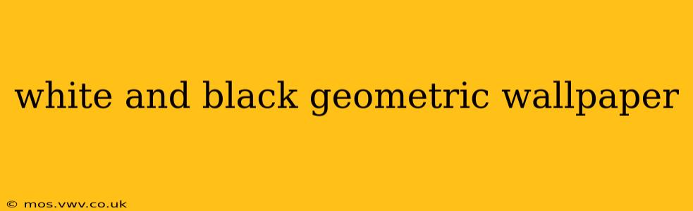 white and black geometric wallpaper