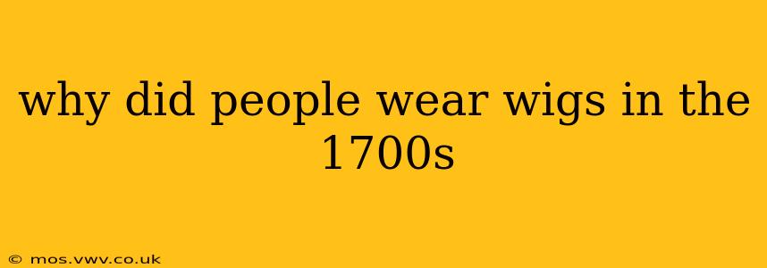 why did people wear wigs in the 1700s