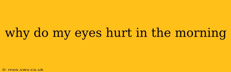 why do my eyes hurt in the morning