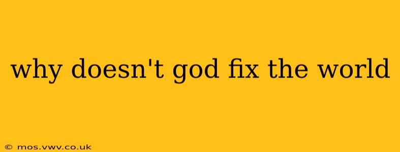 why doesn't god fix the world