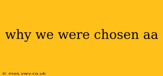 why we were chosen aa