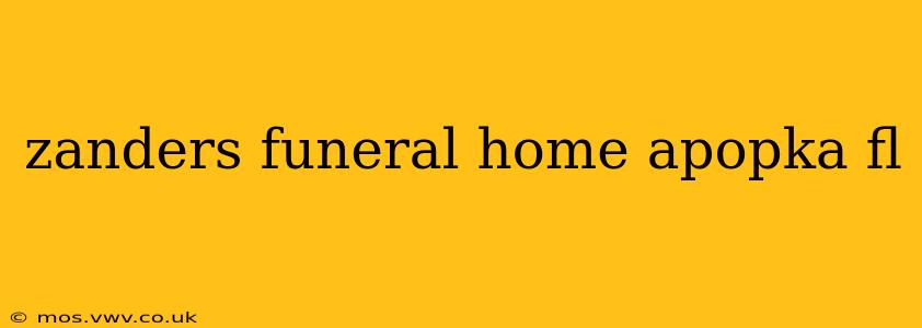 zanders funeral home apopka fl