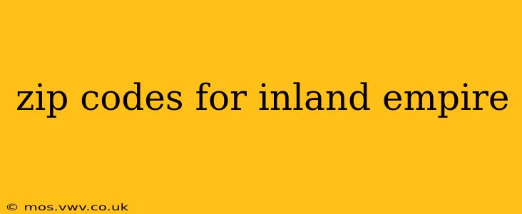 zip codes for inland empire